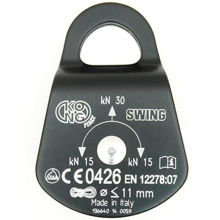 Kong Usa Swing Pulley, Aluminum, Nylon Wheel, Blk 993N00400KK